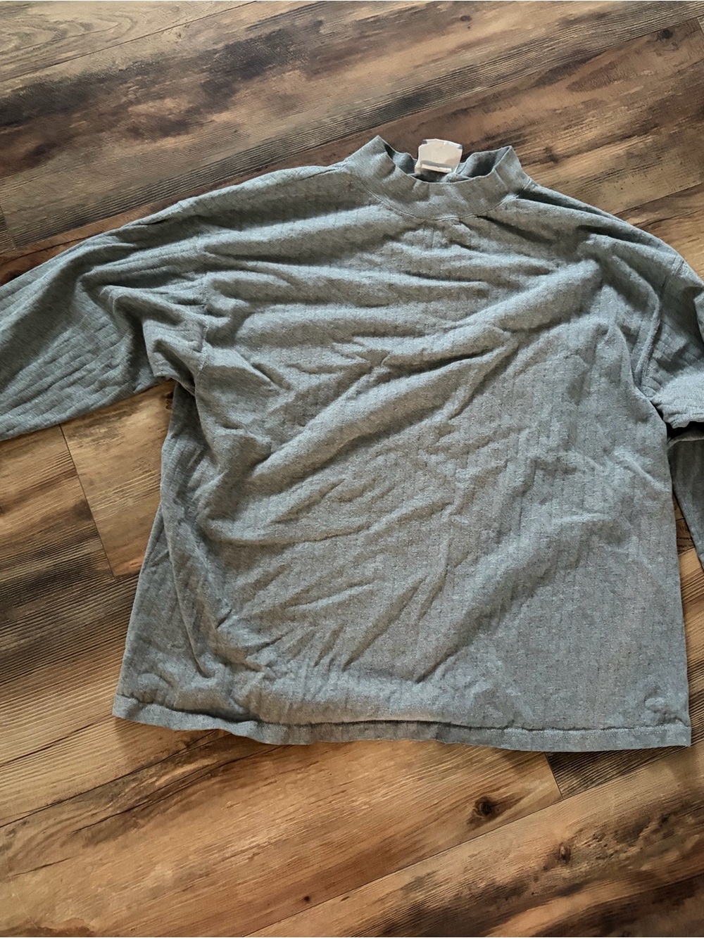 Lee Women's Heather Gray Long Sleeve Mockneck Top - Light Gray